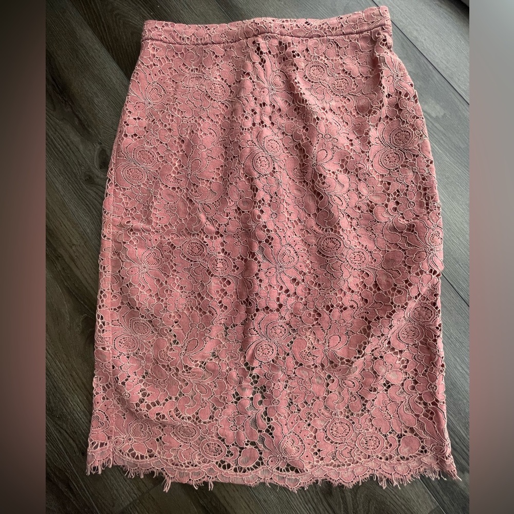 Dusty Rose Lace Skirt